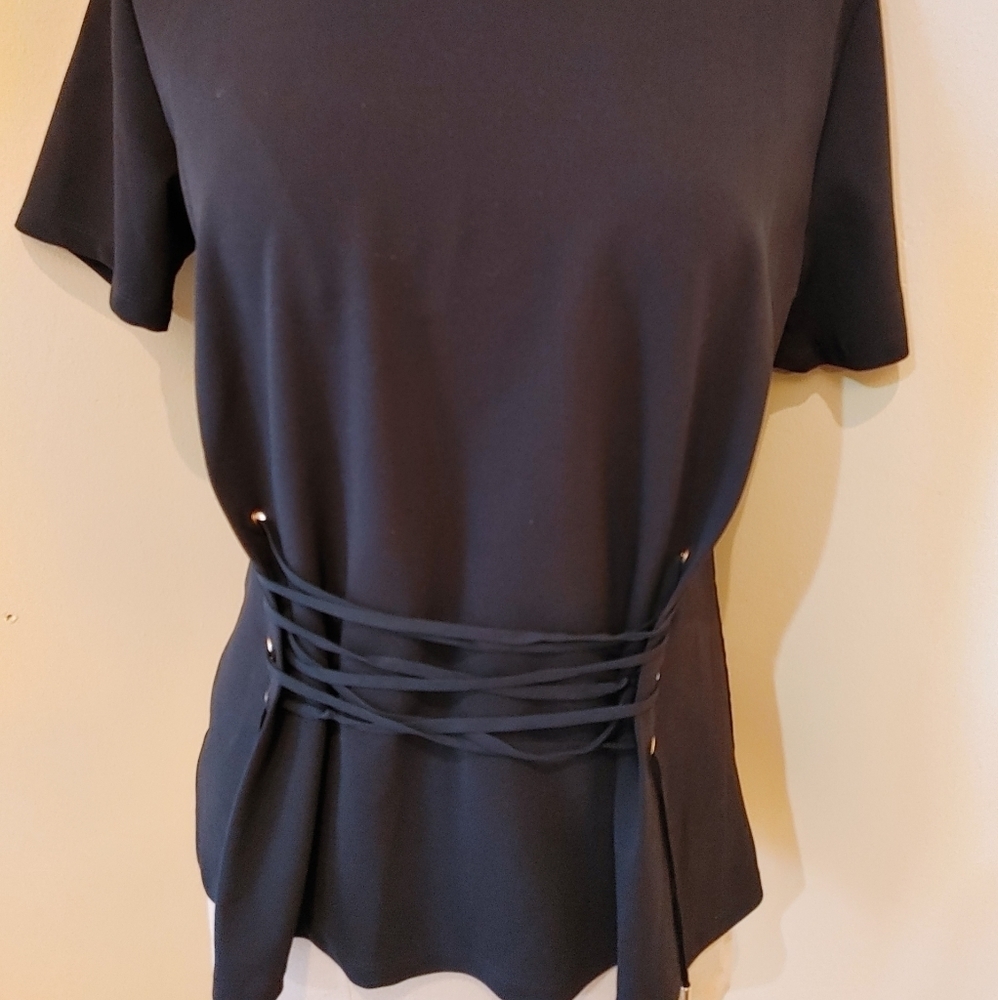 Ellen Tracy women's‎ stretch black Tops size medium - Picture 2 of 8